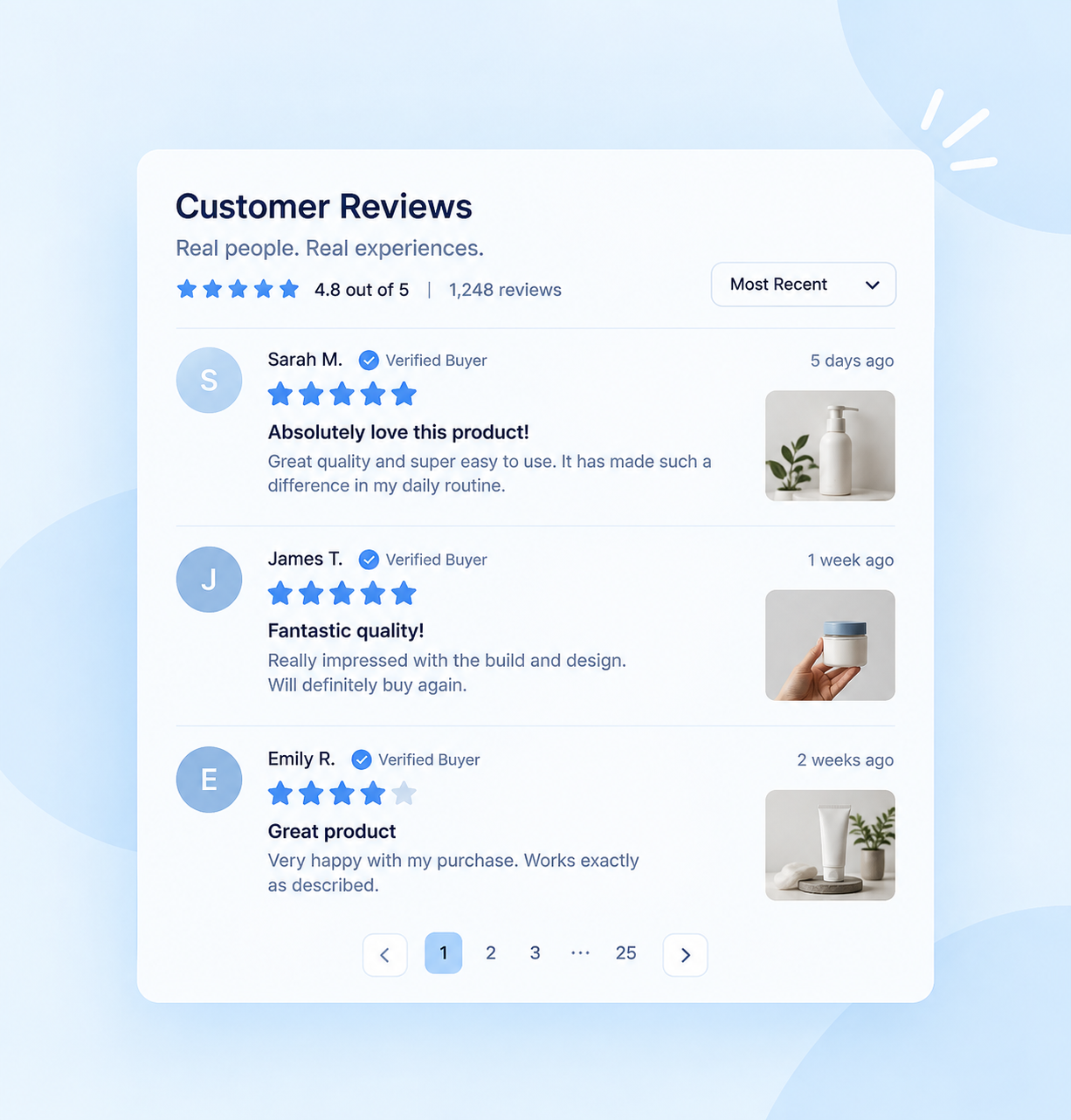 Simple Reviews List preview