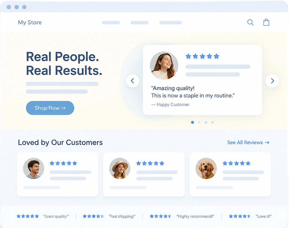 Homepage Reviews preview