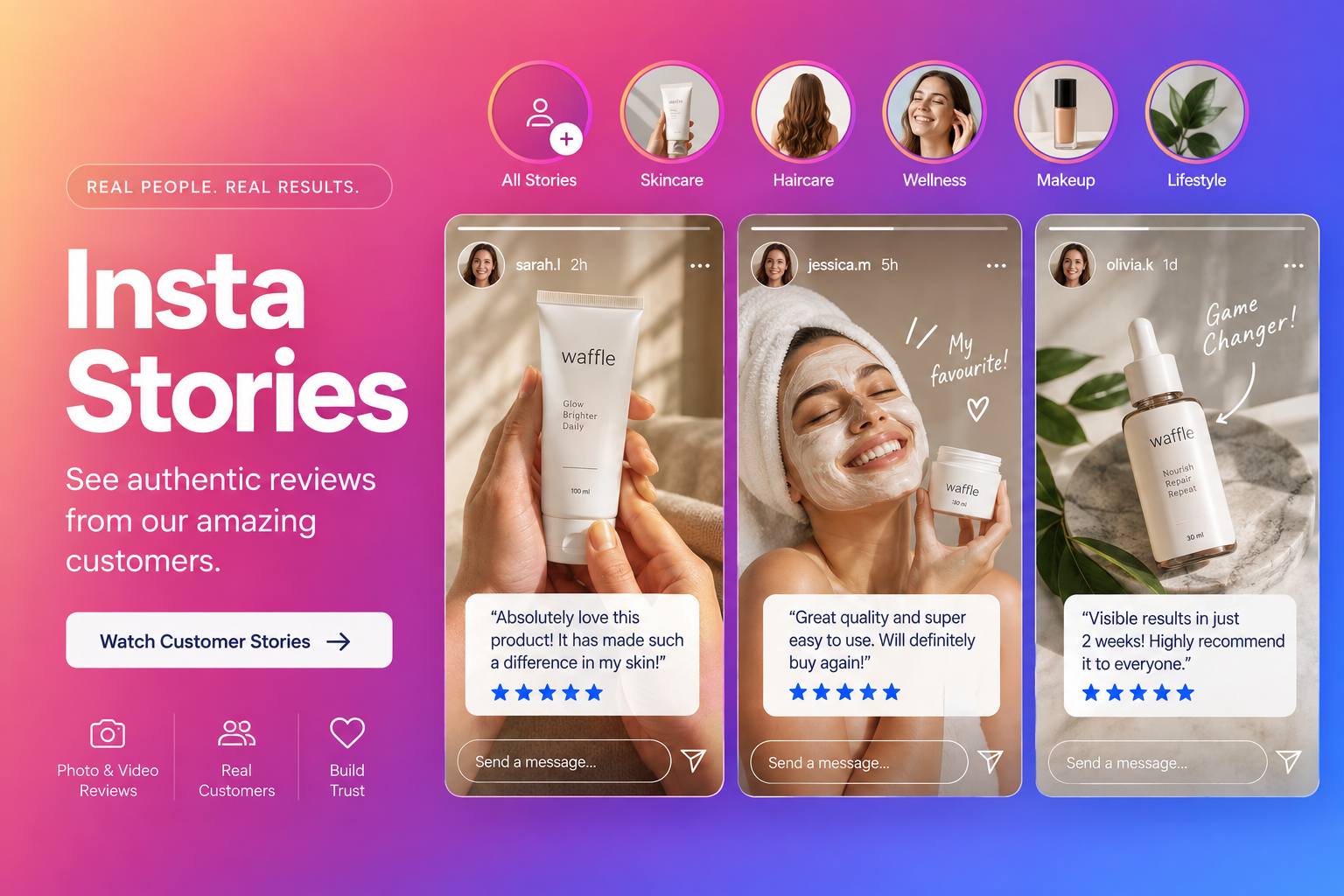 Instagram-style Stories preview