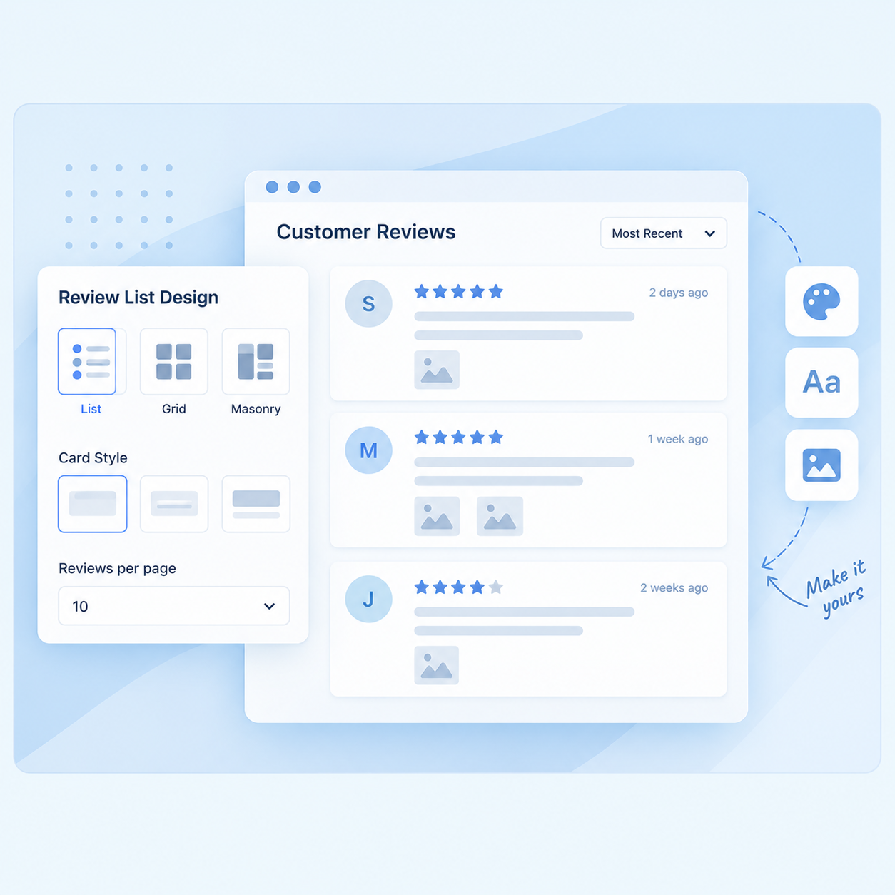 Reviews List Style preview